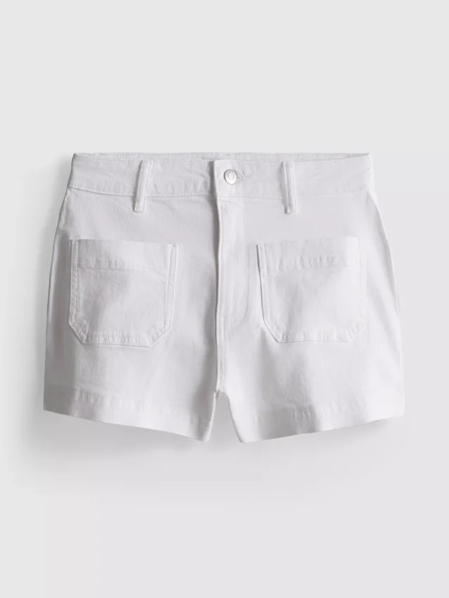 Katoenen denim shorts met zakken aan de voorkant
