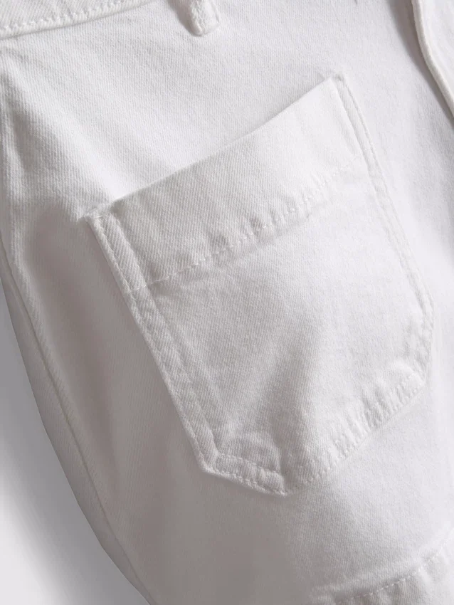 Katoenen denim shorts met zakken aan de voorkant