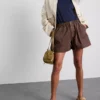 Katoenen denim utility-Shorts