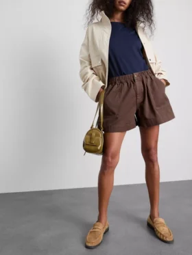 Katoenen denim utility-Shorts