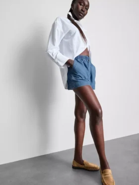 Katoenen denim utility-Shorts