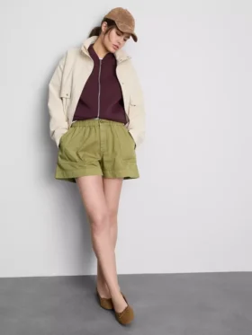 Katoenen denim utility-Shorts