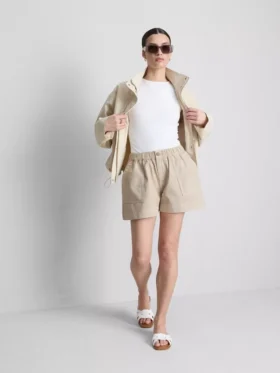 Katoenen denim utility-Shorts