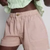 Katoenen denim utility-Shorts