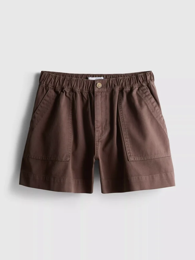 Katoenen denim utility-Shorts