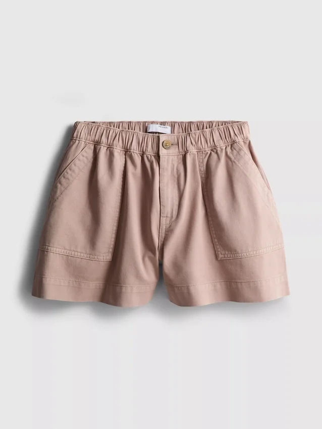 Katoenen denim utility-Shorts
