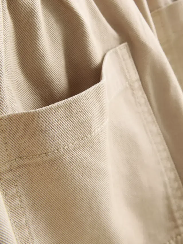 Katoenen denim utility-Shorts