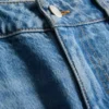 Katoenen denimjeans met middelhoge taille en rechte pijpen