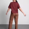Katoenen gehaakt T-shirt met korte mouwen