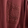 Katoenen gehaakt T-shirt met korte mouwen