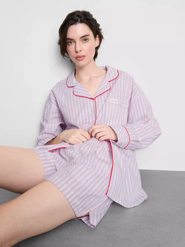Katoenen gestreepte pyjama's