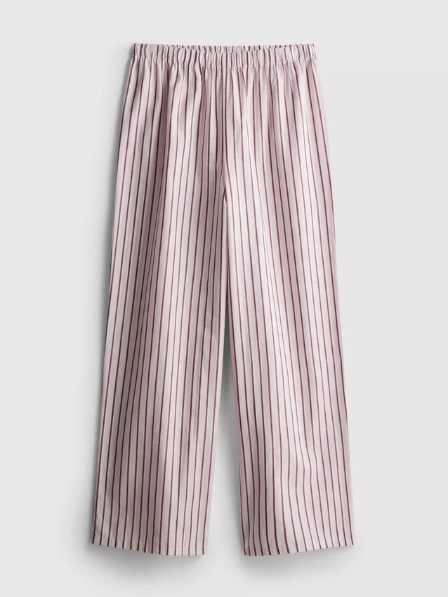 Katoenen gestreepte pyjamabroek