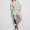 Katoenen gestreepte seersuckershorts