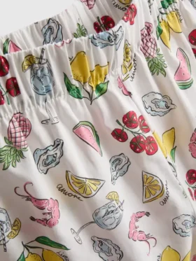 Katoenen geweven pyjama-short