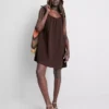 Katoenen mini-trapezejurk
