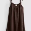 Katoenen mini-trapezejurk