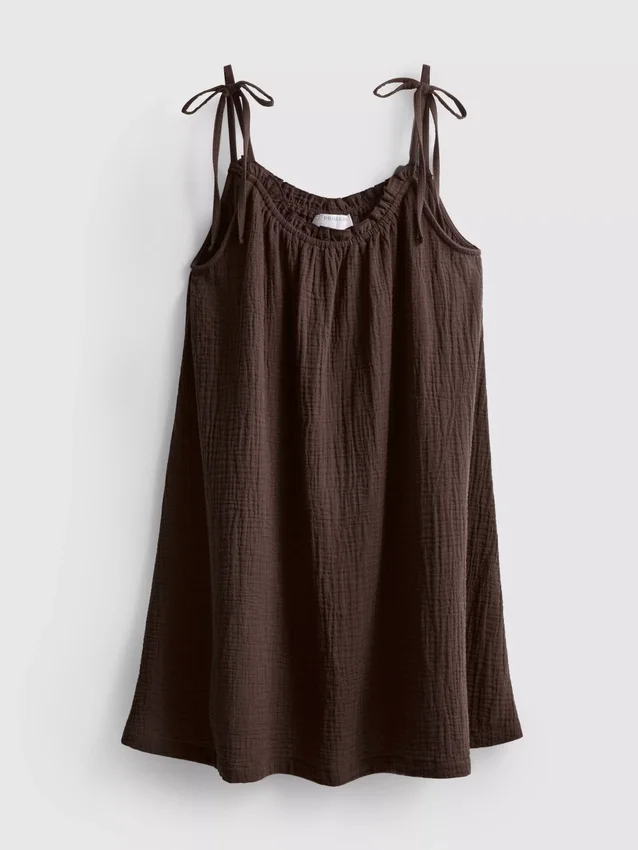 Katoenen mini-trapezejurk