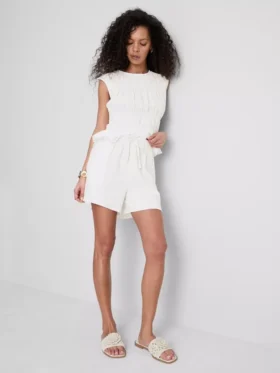 Katoenen mousseline-Shorts