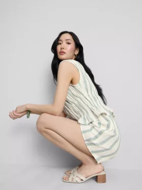Katoenen mousseline-Shorts