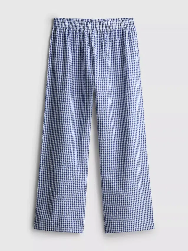 Katoenen pyjama-broek met gingham-ruitjes