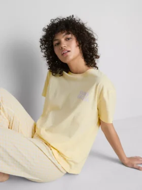 Katoenen pyjama’s met gingham-print