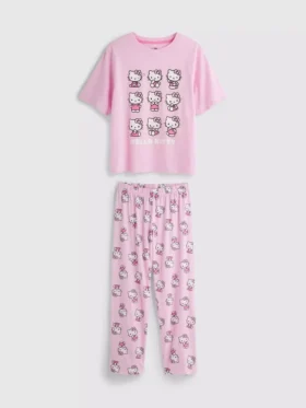 Katoenen pyjama's met Hello Kitty-motief