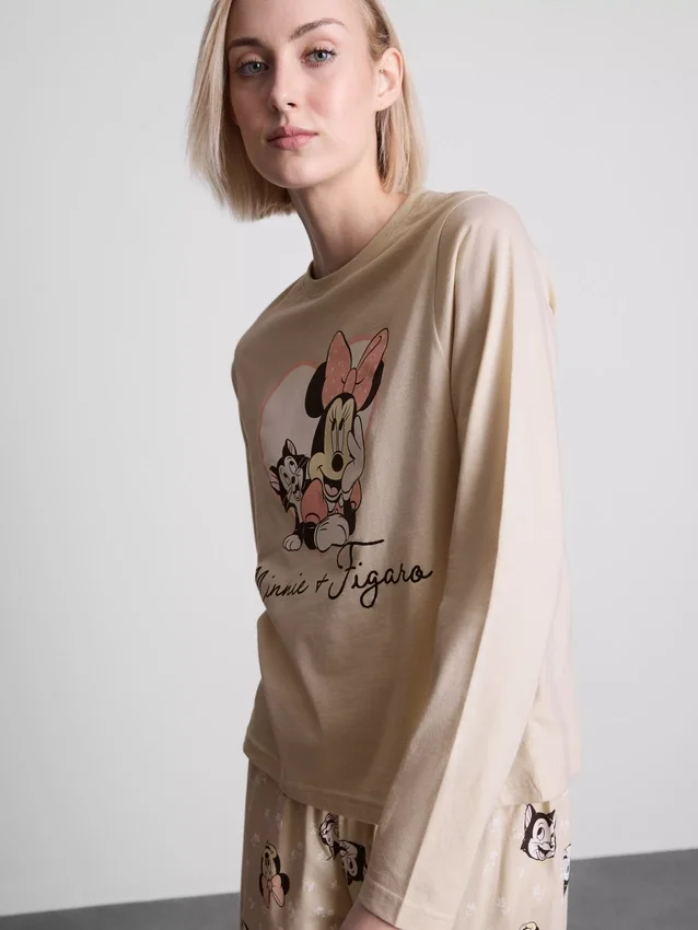 Katoenen pyjama's met Minnie Mouse-print van Disney