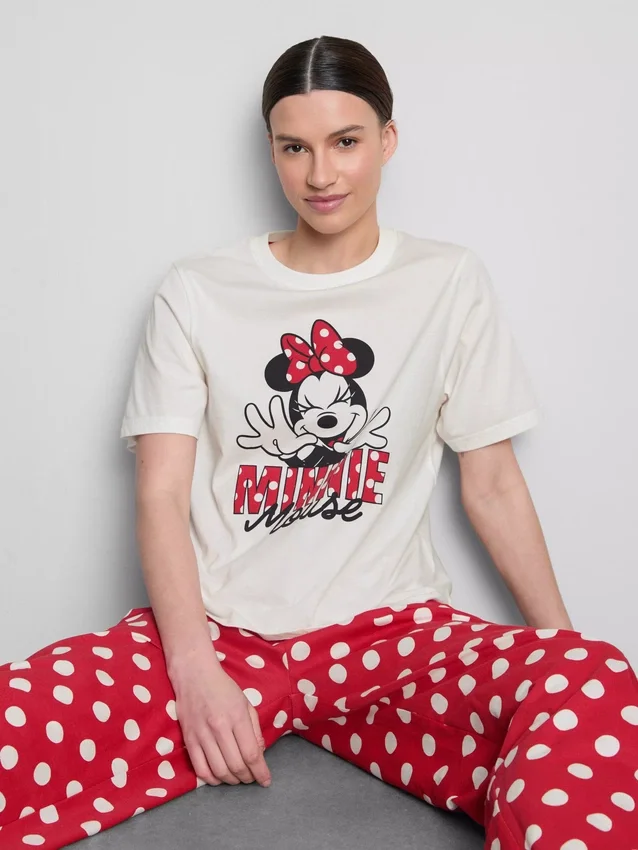 Katoenen pyjama's met Minnie Mouse-print van Disney