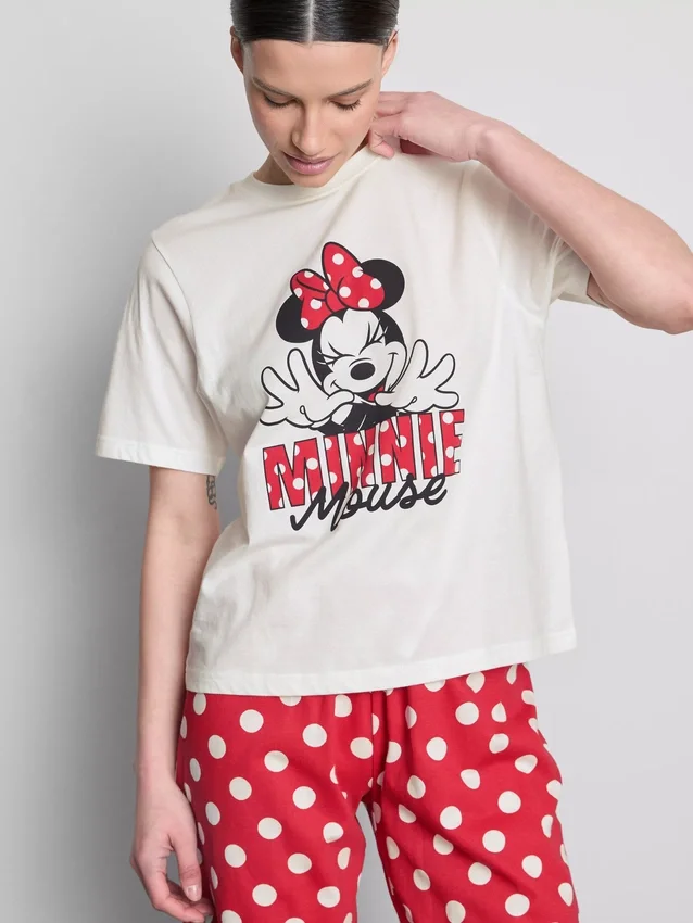 Katoenen pyjama's met Minnie Mouse-print van Disney
