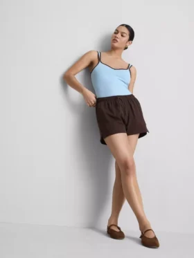 Katoenen relaxte shorts met trekkoord