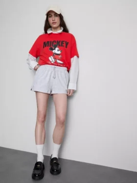 Katoenen relaxte shorts met trekkoord