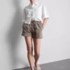 Katoenen relaxte shorts met trekkoord