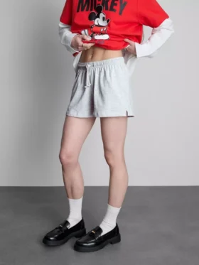Katoenen relaxte shorts met trekkoord