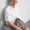 Katoenen relaxte shorts met trekkoord