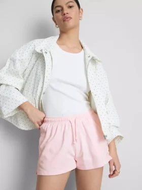 Katoenen relaxte shorts met trekkoord