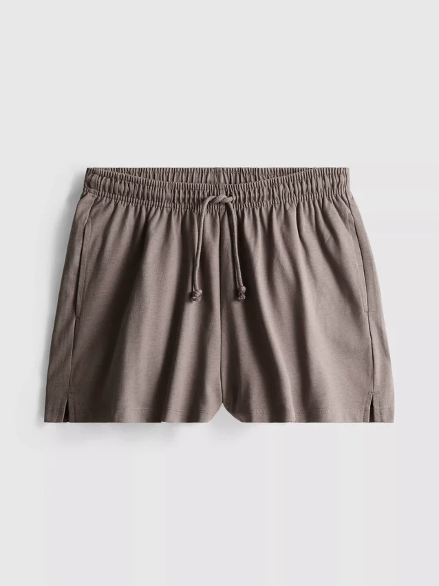 Katoenen relaxte shorts met trekkoord