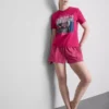 Katoenen shorty-pyjama met print voor bruidsmeisjes