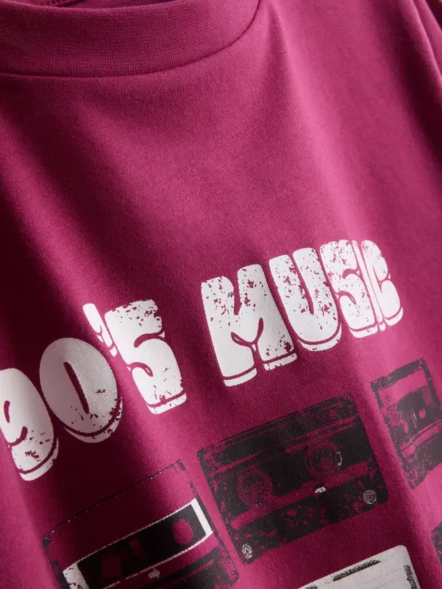Katoenen T-shirt met korte mouwen en print