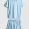 Katoenen T-shirt met korte pijpen pyjama's