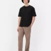 Katoenen T-shirt met omgezoomde hals en relaxte pasvorm