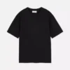 Katoenen T-shirt met omgezoomde hals en relaxte pasvorm