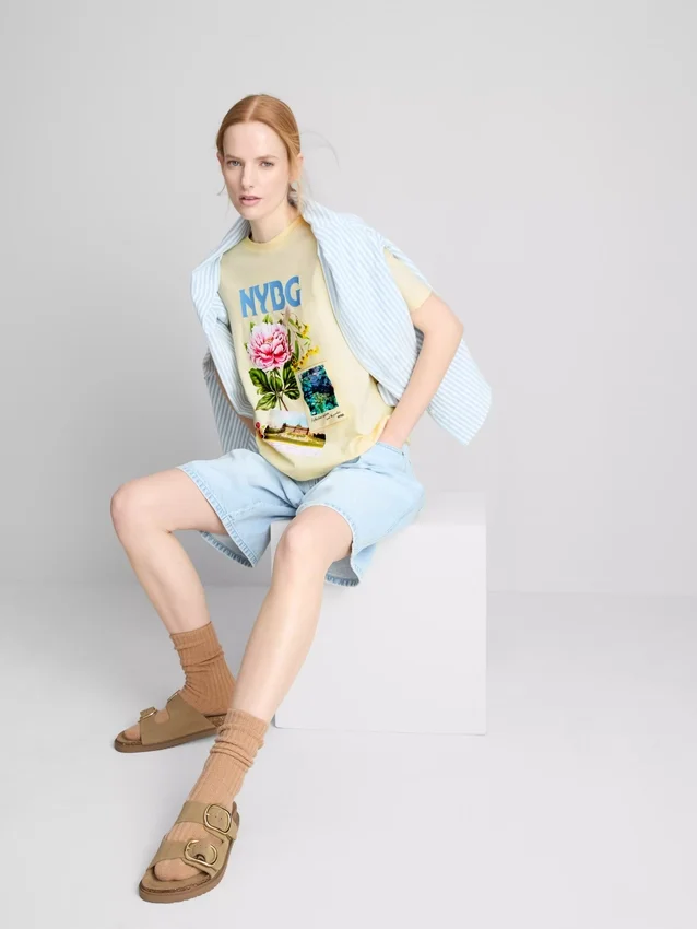 Katoenen T-shirt met print van NYBG