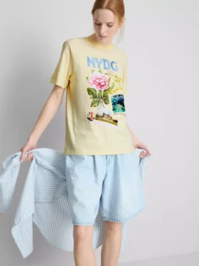 Katoenen T-shirt met print van NYBG