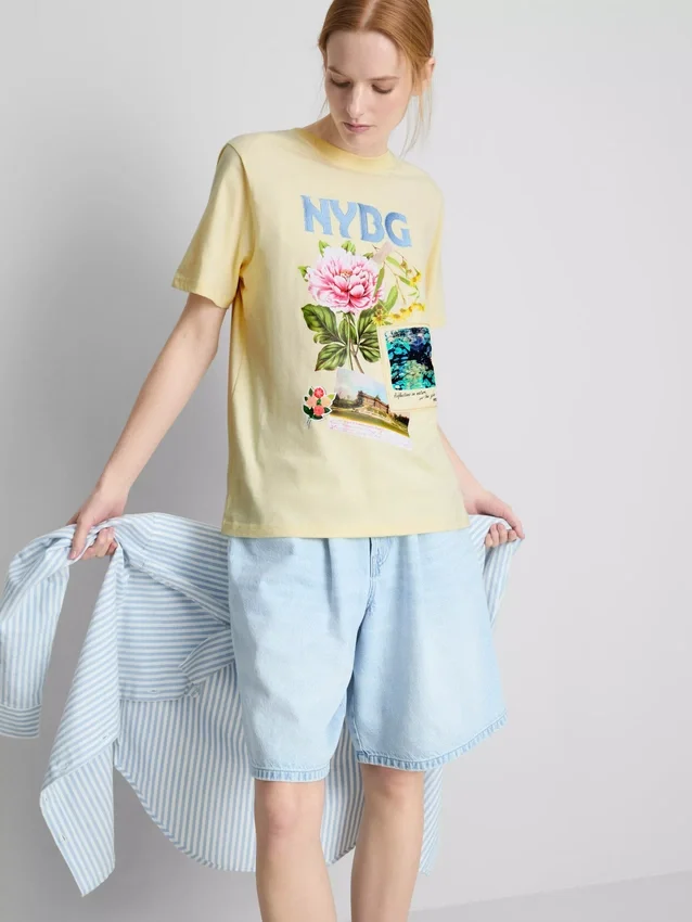 Katoenen T-shirt met print van NYBG