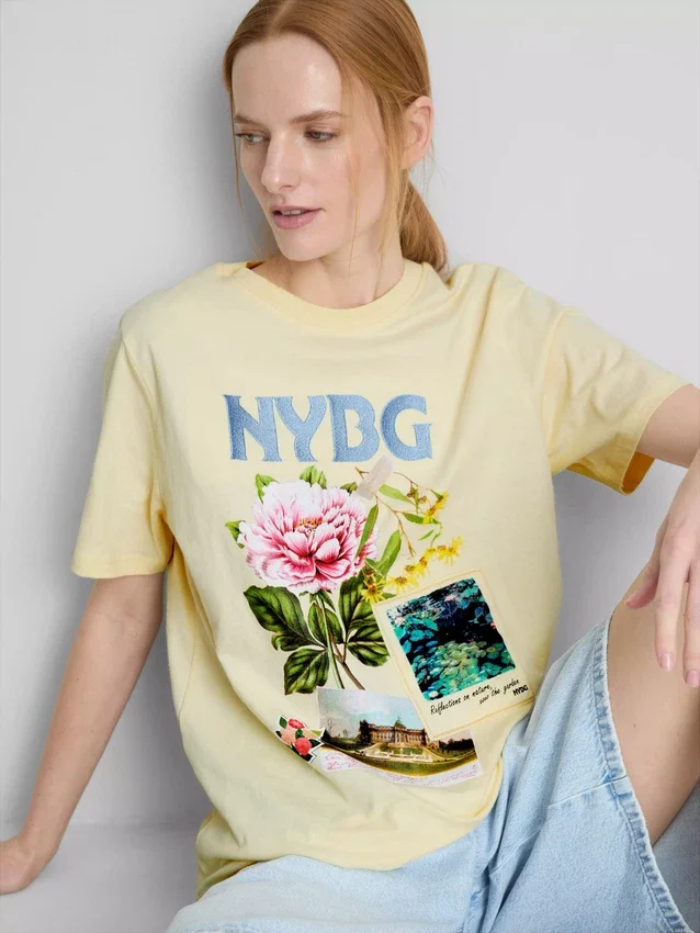 Katoenen T-shirt met print van NYBG