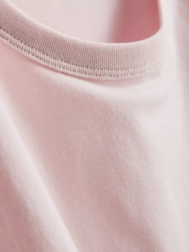 Katoenen T-shirt met ronde hals en boxy pasvorm