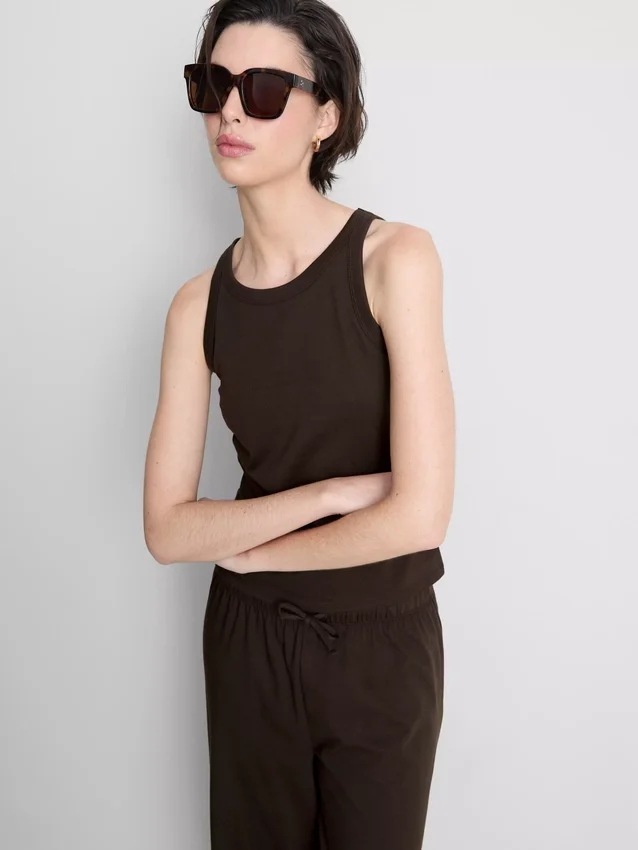 Katoenen tanktop met racerback