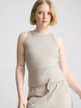 Katoenen tanktop met racerback
