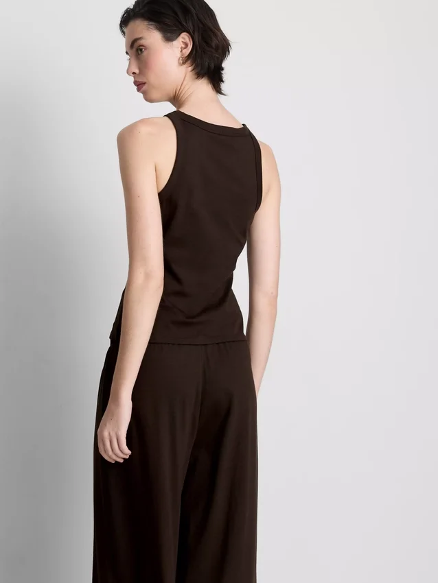 Katoenen tanktop met racerback