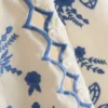 Katoenen vest met bloemenborduursel